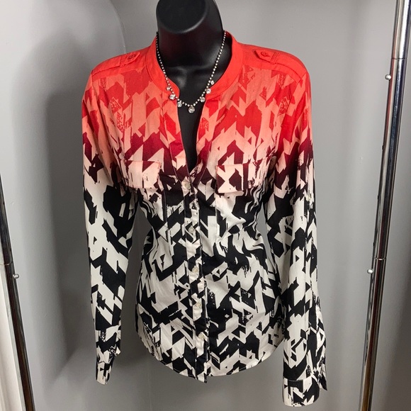 Calvin Klein Tops - Calvin Klein Red to White Ombré Top